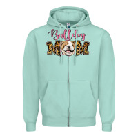 Seafoam Bulldog Mom Zipper Hoodie - Jasminsmagicworld