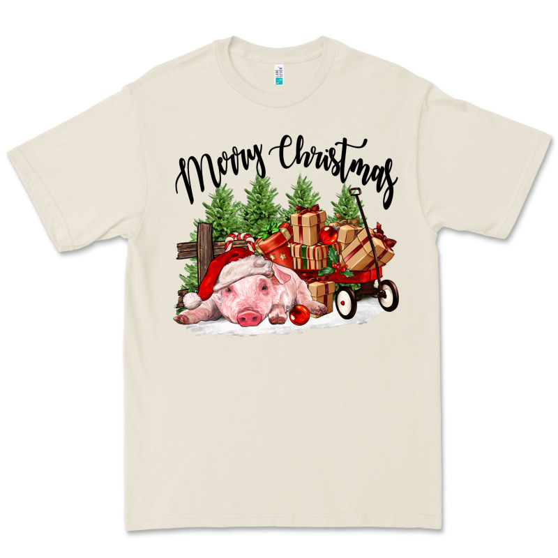 Merry Christmas Pig Premium Tee by FaDigitalArtStudio | Teevron