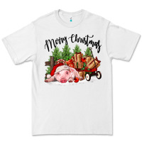 White merry christmas pig Premium Tee - FaDigitalArtStudio