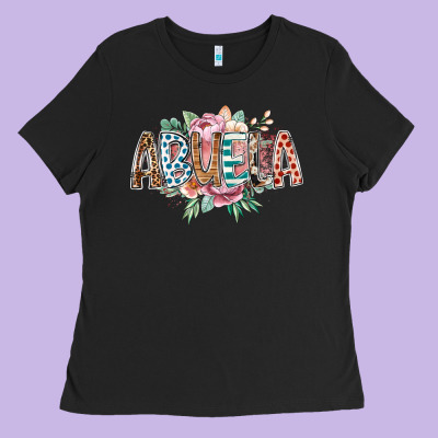 Abuela Flowers Ladies Tee Designed By Racoondesign