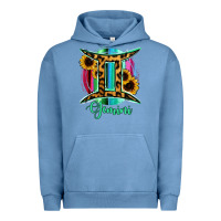 Pigment Pebble Blue Gemini Urban Hoodie - RanaPortraitStore