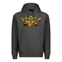 Charcoal Heather crown Premium Hoodie - BarkalooDesign