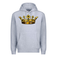 Heather Grey crown Premium Hoodie - BarkalooDesign