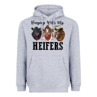 Heather Grey hanging with my heifers Heavyweight Hoodie - RanaPortraitStore