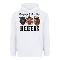 White hanging with my heifers Heavyweight Hoodie - RanaPortraitStore