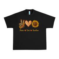 Black Peace Love Sunshine Urban Heavy Tee - Jasminsmagicworld