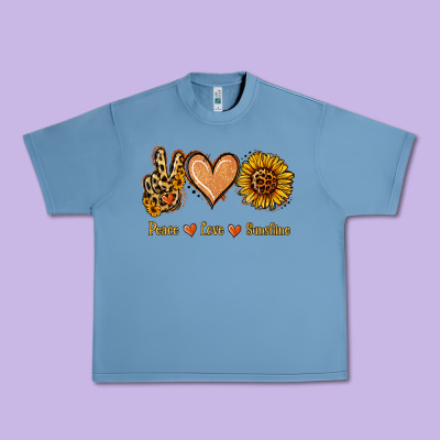 Peace Love Sunshine Urban Heavy Tee Designed By Jasminsmagicworld