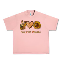 Salmon Peace Love Sunshine Urban Heavy Tee - Jasminsmagicworld