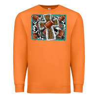 Carrot football cross aztec leopard background Premium Sweatshirt - RanaPortraitStore