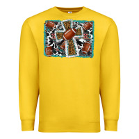 Lemon football cross aztec leopard background Premium Sweatshirt - RanaPortraitStore