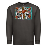 Smoke football cross aztec leopard background Premium Sweatshirt - RanaPortraitStore