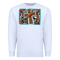 White football cross aztec leopard background Premium Sweatshirt - RanaPortraitStore
