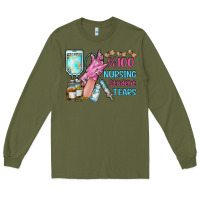 Army Green nursing student tears Long Sleeve Tee - RacoonDesign