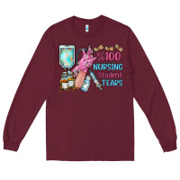 Burgundy nursing student tears Long Sleeve Tee - RacoonDesign