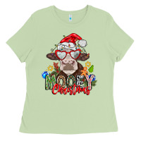 Matcha Mooey Christmas Ladies Tee - CowhideDigitalArt
