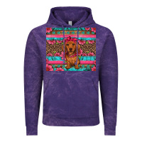 Cloud Purple dachshund puppy floral Vintage Hoodie - Artiststas