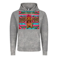 Cloud Rock dachshund puppy floral Vintage Hoodie - Artiststas
