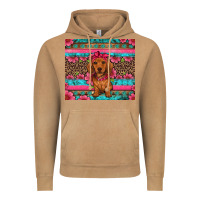 Vintage Camel dachshund puppy floral Vintage Hoodie - Artiststas