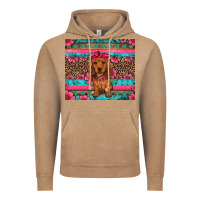 Vintage Coffee dachshund puppy floral Vintage Hoodie - Artiststas
