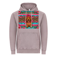Vintage Zinc dachshund puppy floral Vintage Hoodie - Artiststas