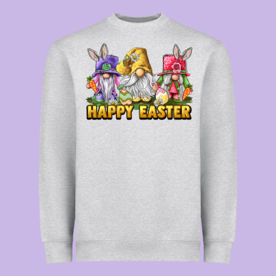 Happy Easter Gnomies Heavyweight Sweatshirt Designed By Chombo