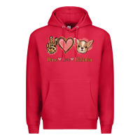Cardinal Peace Love Chihuahua Premium Hoodie - Jasminsmagicworld
