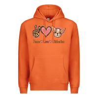 Carrot Peace Love Chihuahua Premium Hoodie - Jasminsmagicworld