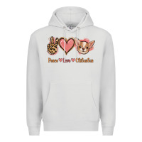 Dove Grey Peace Love Chihuahua Premium Hoodie - Jasminsmagicworld