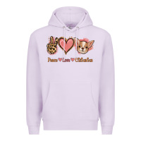 Lilac Peace Love Chihuahua Premium Hoodie - Jasminsmagicworld