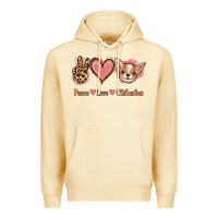 Pina Colada Peace Love Chihuahua Premium Hoodie - Jasminsmagicworld