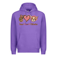 Purple Peace Love Chihuahua Premium Hoodie - Jasminsmagicworld