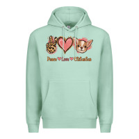 Seafoam Peace Love Chihuahua Premium Hoodie - Jasminsmagicworld