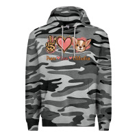 Slate Camo Peace Love Chihuahua Premium Hoodie - Jasminsmagicworld