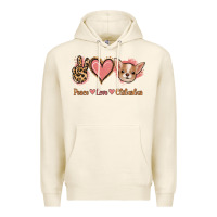 Tofu Peace Love Chihuahua Premium Hoodie - Jasminsmagicworld
