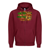 Burgundy coffee and christmas cheer Zipper Hoodie - RanaPortraitStore