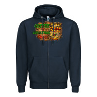 Navy coffee and christmas cheer Zipper Hoodie - RanaPortraitStore