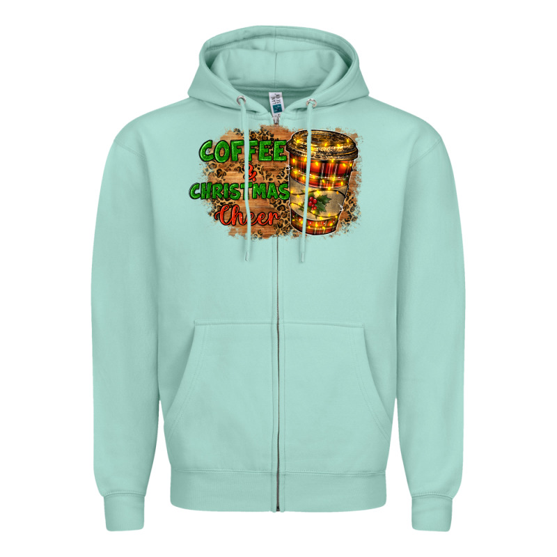 Coffee And Christmas Cheer Zipper Hoodie by RanaPortraitStore | Teevron