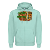 Seafoam coffee and christmas cheer Zipper Hoodie - RanaPortraitStore