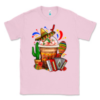 Bubblegum Pink Mexican Frappe With Cactus Sombrero And Maracas Classic Tee - FaDigitalArtStudio