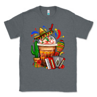 Charcoal Heather Mexican Frappe With Cactus Sombrero And Maracas Classic Tee - FaDigitalArtStudio