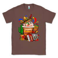 Chestnut Mexican Frappe With Cactus Sombrero And Maracas Classic Tee - FaDigitalArtStudio