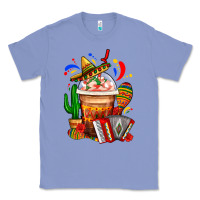 Colony Blue Mexican Frappe With Cactus Sombrero And Maracas Classic Tee - FaDigitalArtStudio