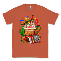 Copper Mexican Frappe With Cactus Sombrero And Maracas Classic Tee - FaDigitalArtStudio