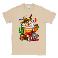 Mushroom Mexican Frappe With Cactus Sombrero And Maracas Classic Tee - FaDigitalArtStudio