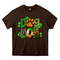 Chocolate Brown St. Patricks Dog Mom Heavy Core Tee - FaDigitalArtStudio