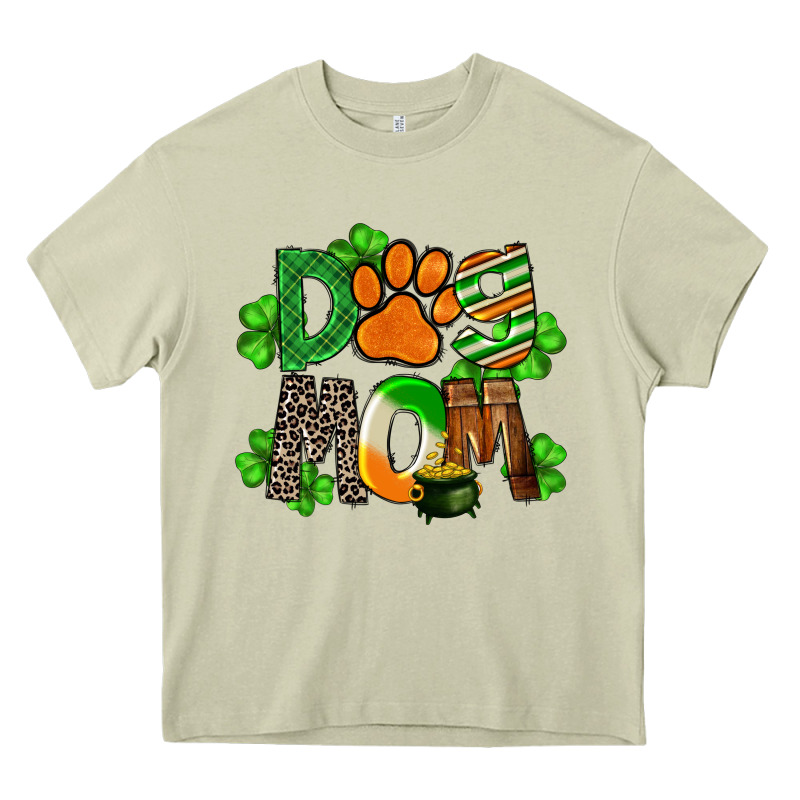 St. Patricks Dog Mom Heavy Core Tee by FaDigitalArtStudio | Teevron