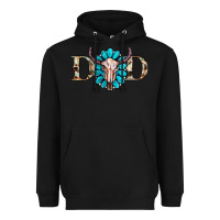 Black western dad with gemstone and skull Heavyweight Hoodie - RanaPortraitStore