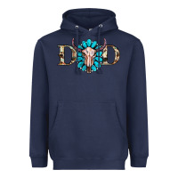 Navy western dad with gemstone and skull Heavyweight Hoodie - RanaPortraitStore