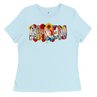 Baby Blue amen Ladies Tee - RacoonDesign