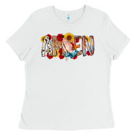 White amen Ladies Tee - RacoonDesign